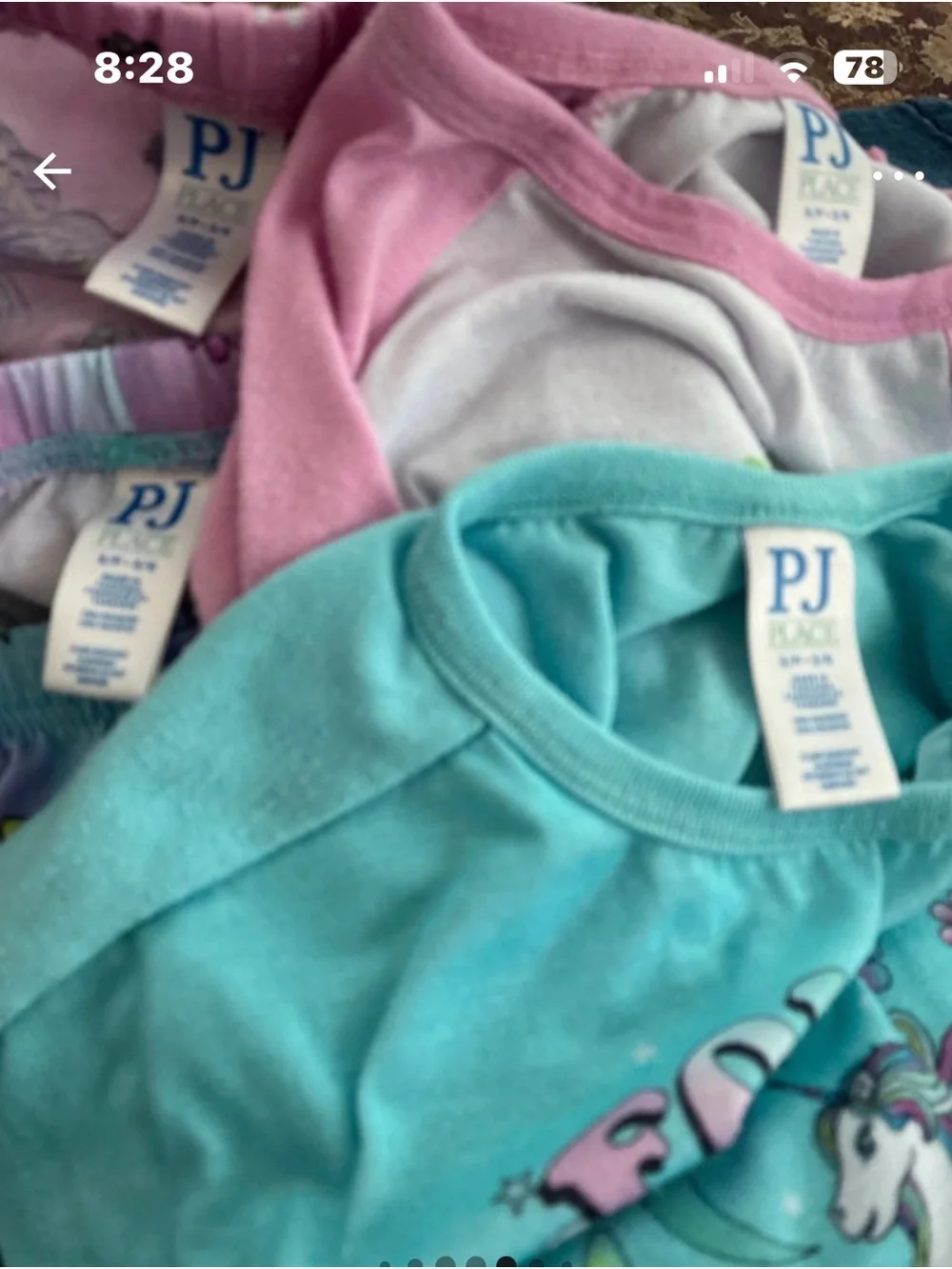 The Children's Place 6 sets Girls Pajama Set Bundle - Pink, Mint, Navy, Tie-Dye